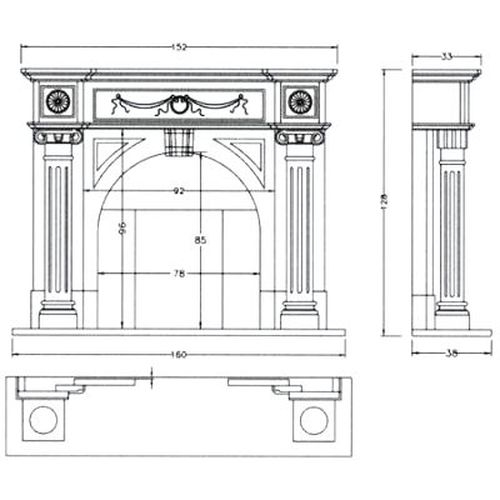 Портал для камина Crumar Ingres, Amarillo Macael_1 Портал для камина Crumar Ingres, Amarillo Macael_1