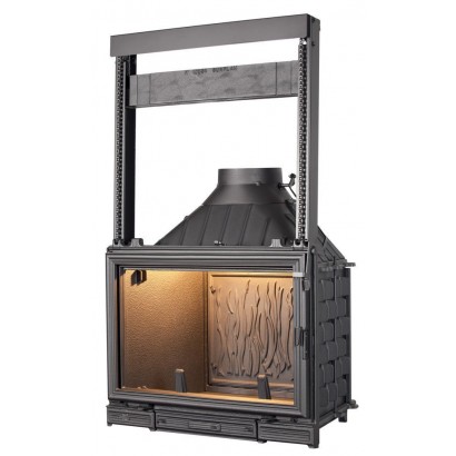 Топка sunflam с открытием двери в сторону и вверх, с дефлектором_0 Топка sunflam с открытием двери в сторону и вверх, с дефлектором_0