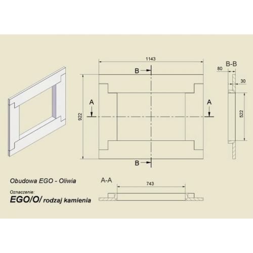 Каминный портал Kratki Crema Marfil для топок Oliwia, Wiktor_1 Каминный портал Kratki Crema Marfil для топок Oliwia, Wiktor_1