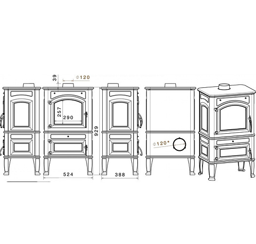 Чугунная печь Canaria (Liseo)_1 Чугунная печь Canaria (Liseo)_1