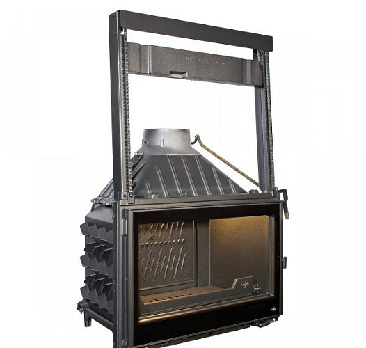 Топка Seguin prestige visio 8 с открытием двери в сторону, black line glass_1 Топка Seguin prestige visio 8 с открытием двери в сторону, black line glass_1